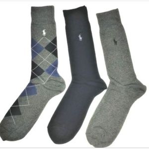 Polo Ralph Lauren Mens Argyle/Blue dress socks